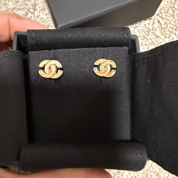 Chanel Coco Mark Pierced Earrings - Picture 2 of 5
